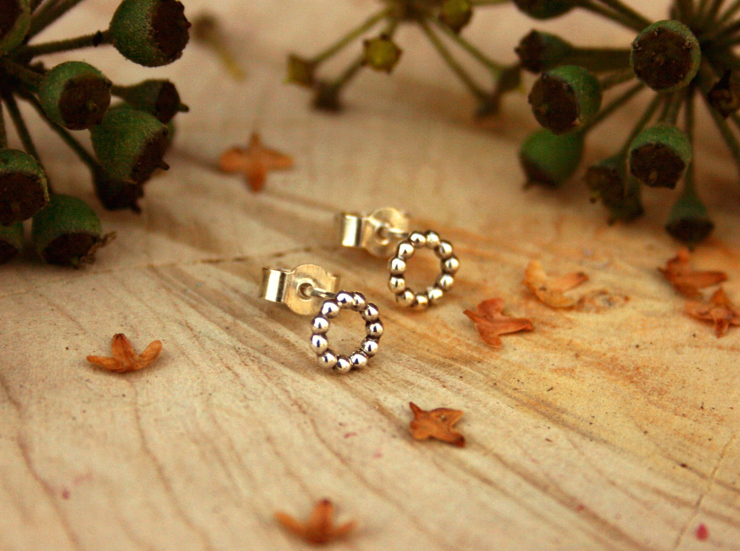 Silver Berry Studs by Curious Magpie Jewellery