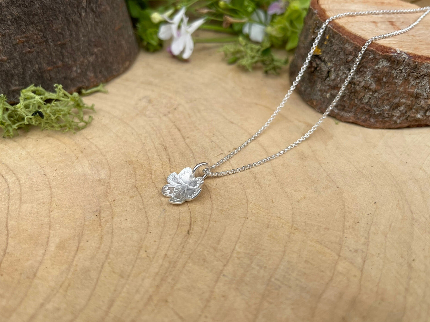 Silver Blossom Necklace by Curious Magpie