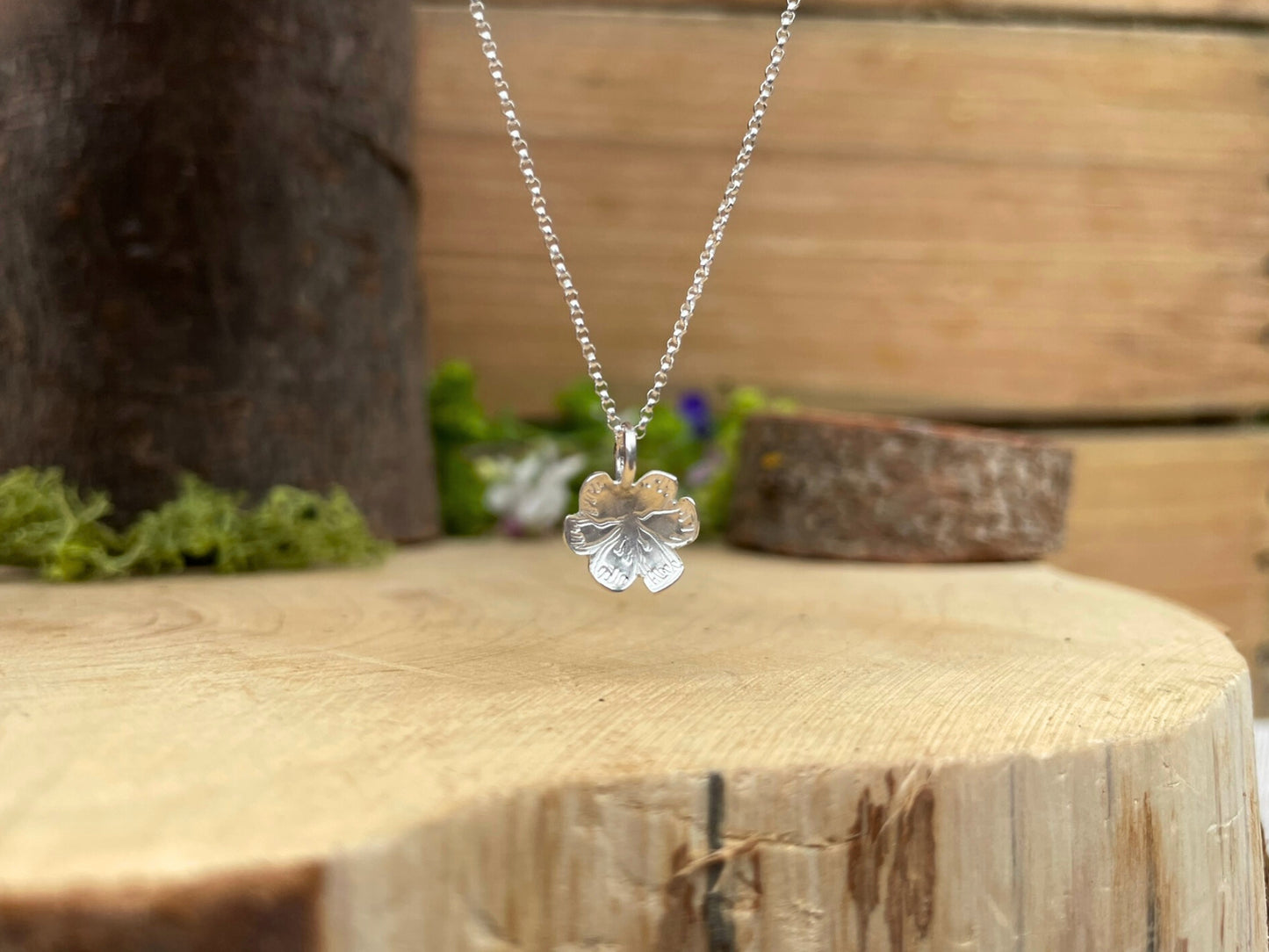 Silver Blossom Necklace by Curious Magpie