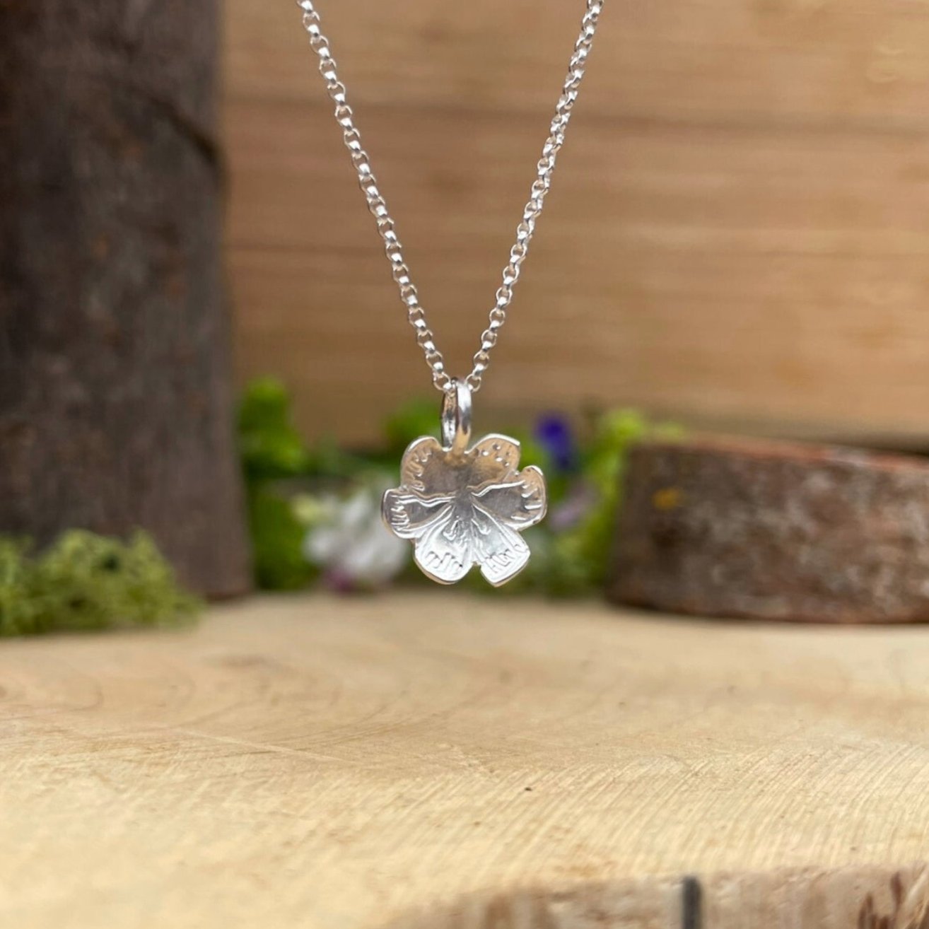 Silver Blossom Necklace by Curious Magpie