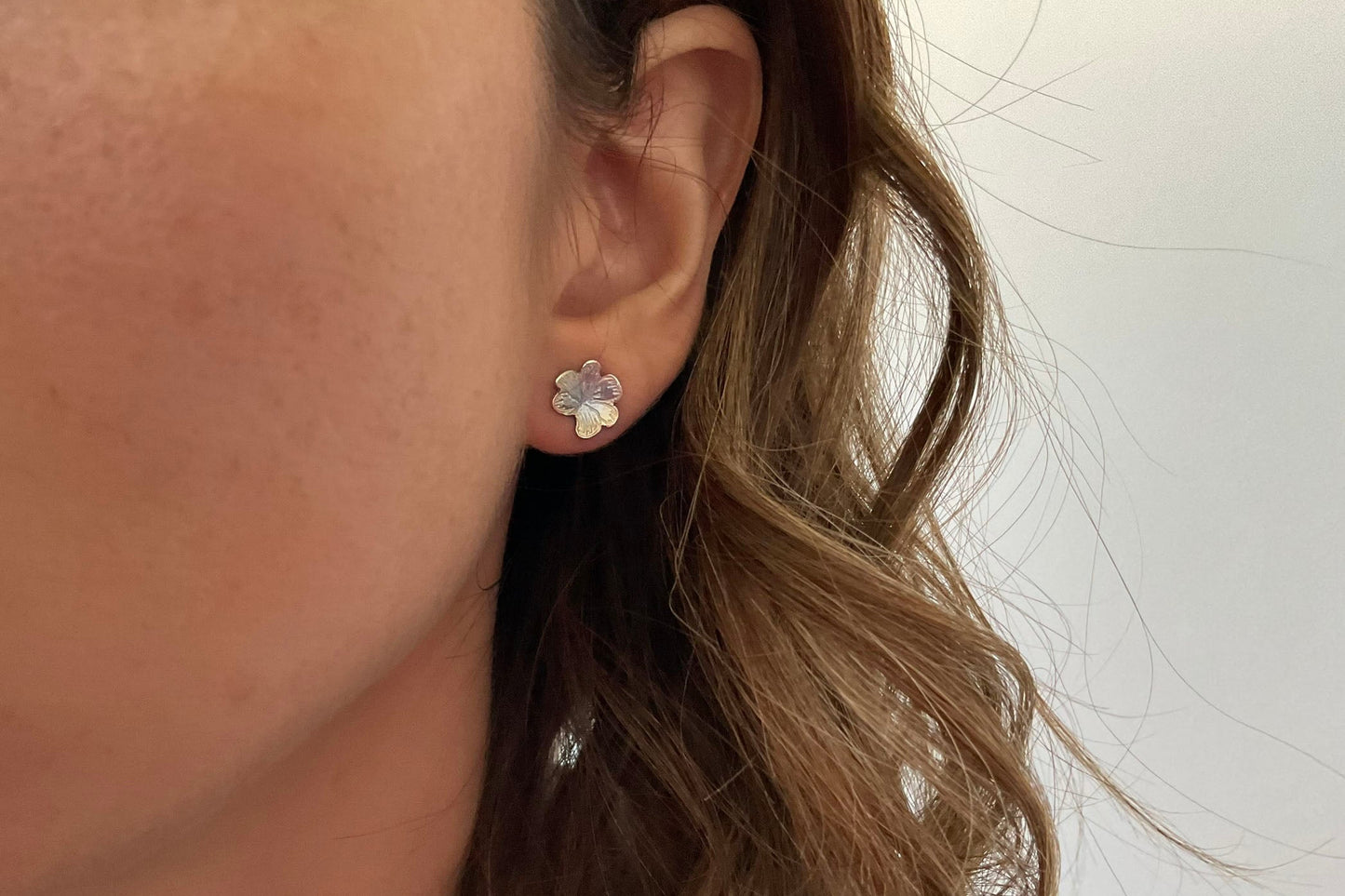 Silver Blossom Stud Earrings by Curious Magpie Jewellery
