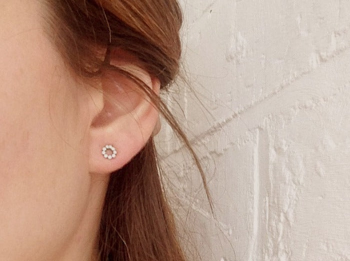 Silver Flower Stud Earrings by Curious Magpie Jewellery