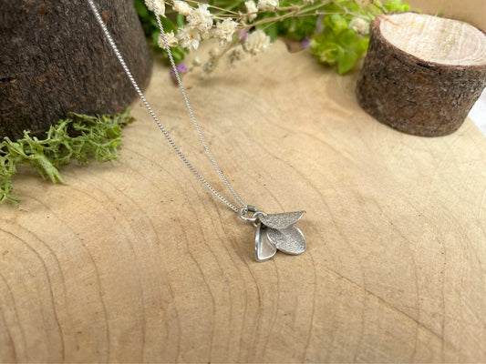 Silver Petal Necklace by Curious Magpie Jewellery