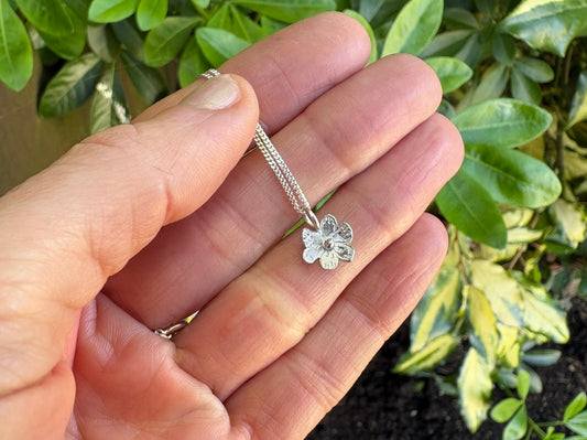 Silver Blossom Necklace by Curious Magpie Jewellery