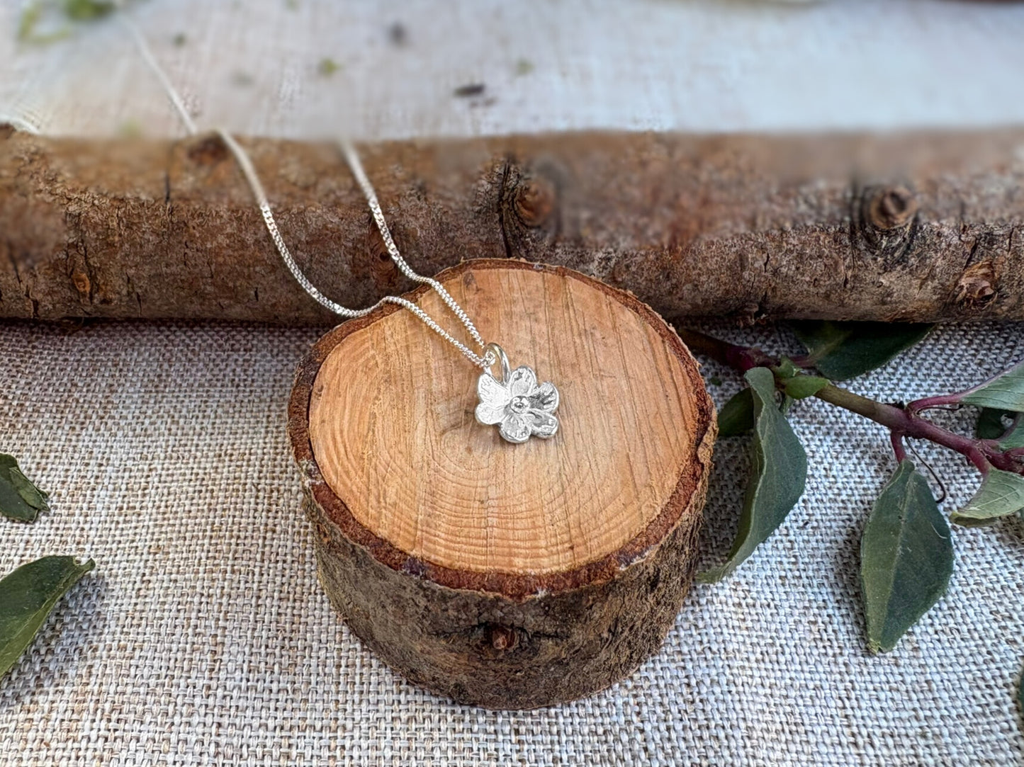 Silver Blossom Necklace by Curious Magpie Jewellery