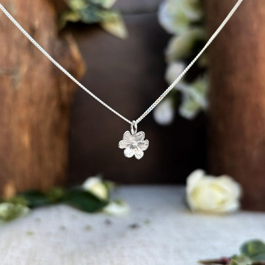 Silver Blossom Necklace by Curious Magpie Jewellery