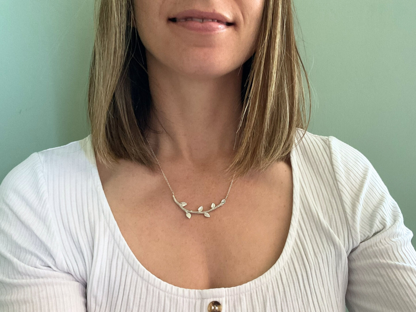 Silver Meadow Branch Necklace