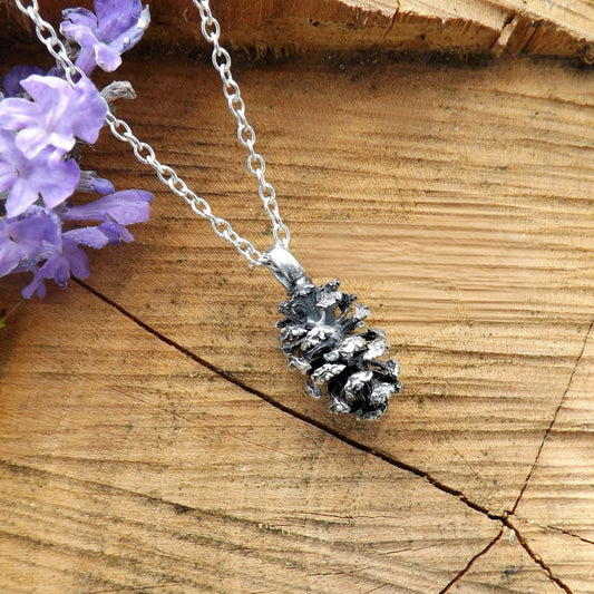 Silver Pinecone Necklace by Curious Magpie Jewellery
