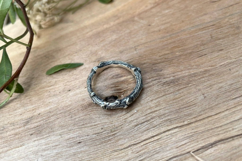 Silver Twig Ring by Curious Magpie Jewellery