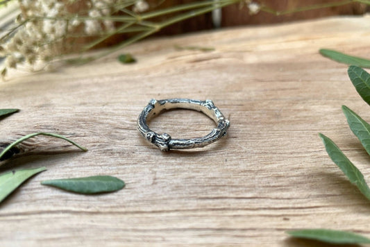Silver Twig Ring by Curious Magpie Jewellery