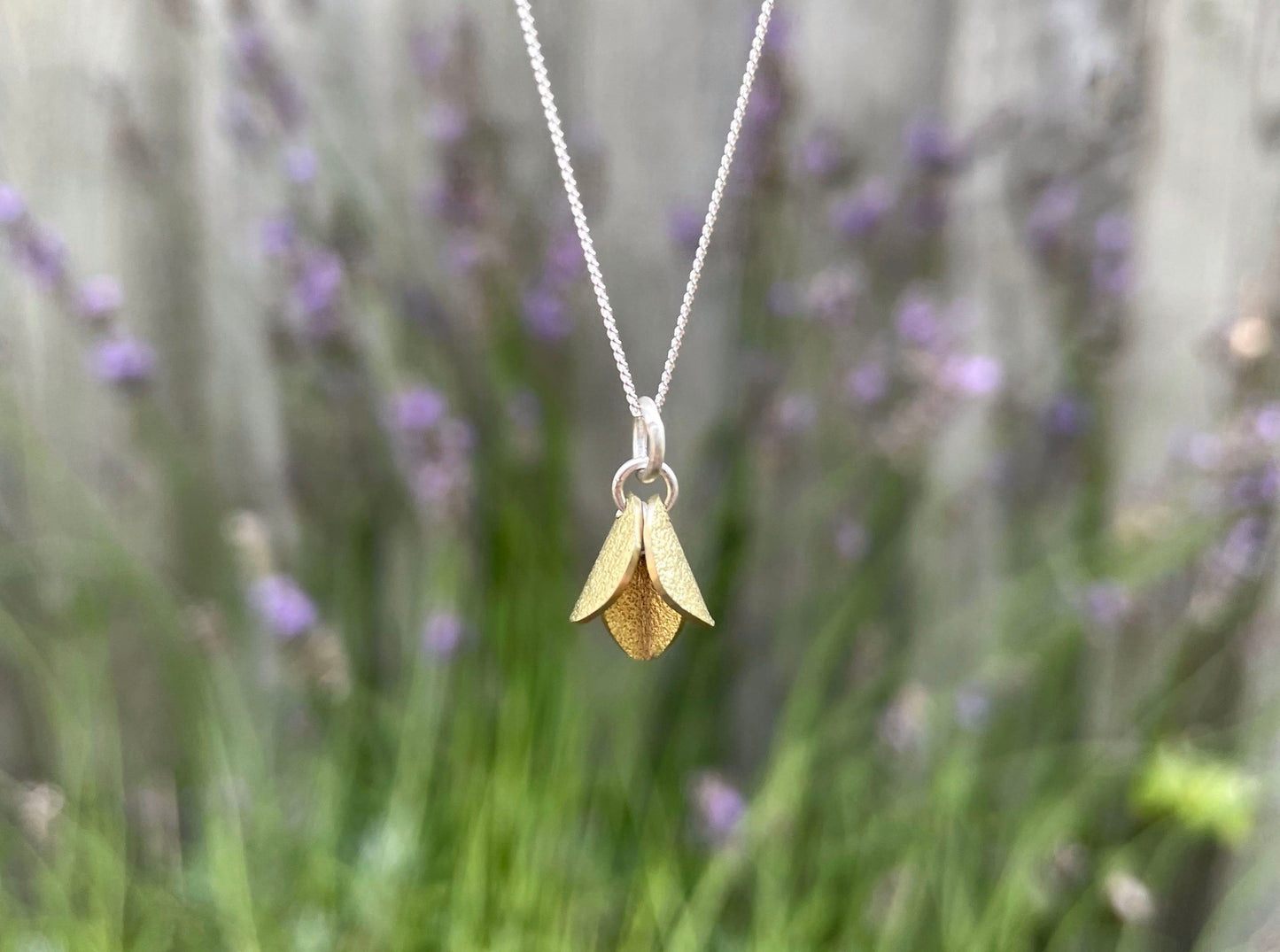 Brass Bluebell Necklace by Curious Magpie Jewellery