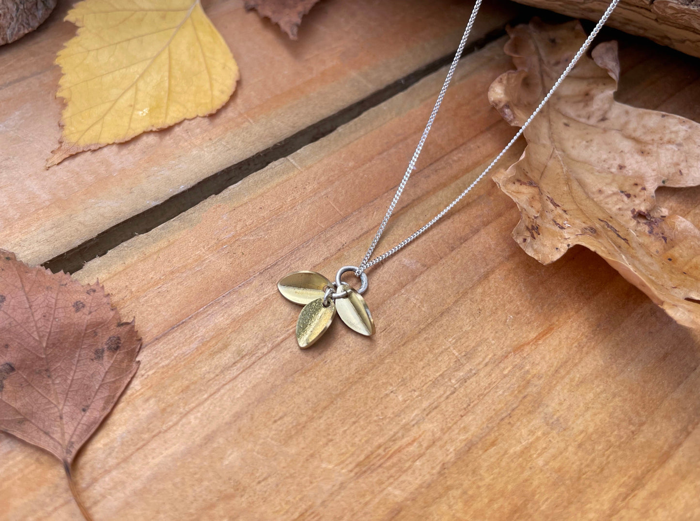 Brass Bluebell Necklace by Curious Magpie Jewellery