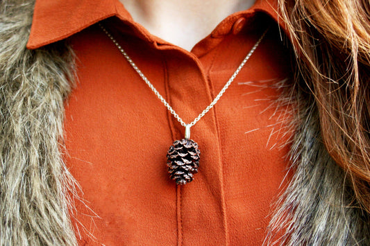 Chunky Copper Pinecone Necklace - Curious Magpie Jewellery - 4