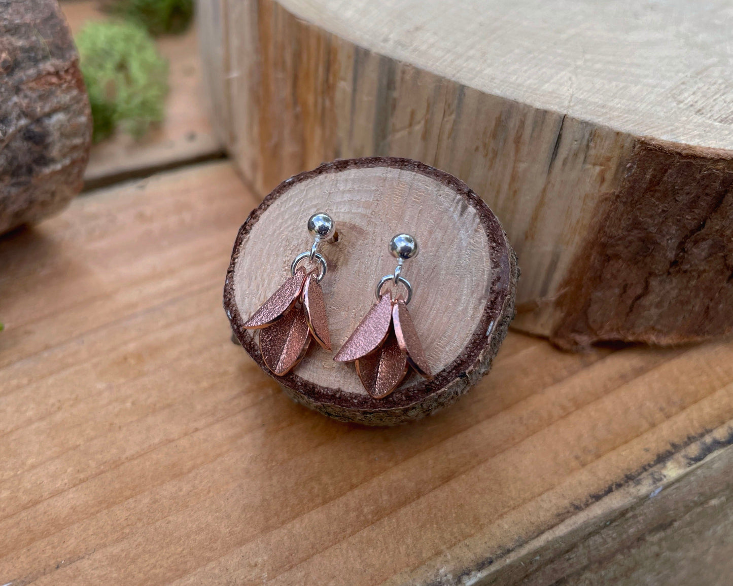 Copper Bluebell Earrings by Curious Magpie Jewellery