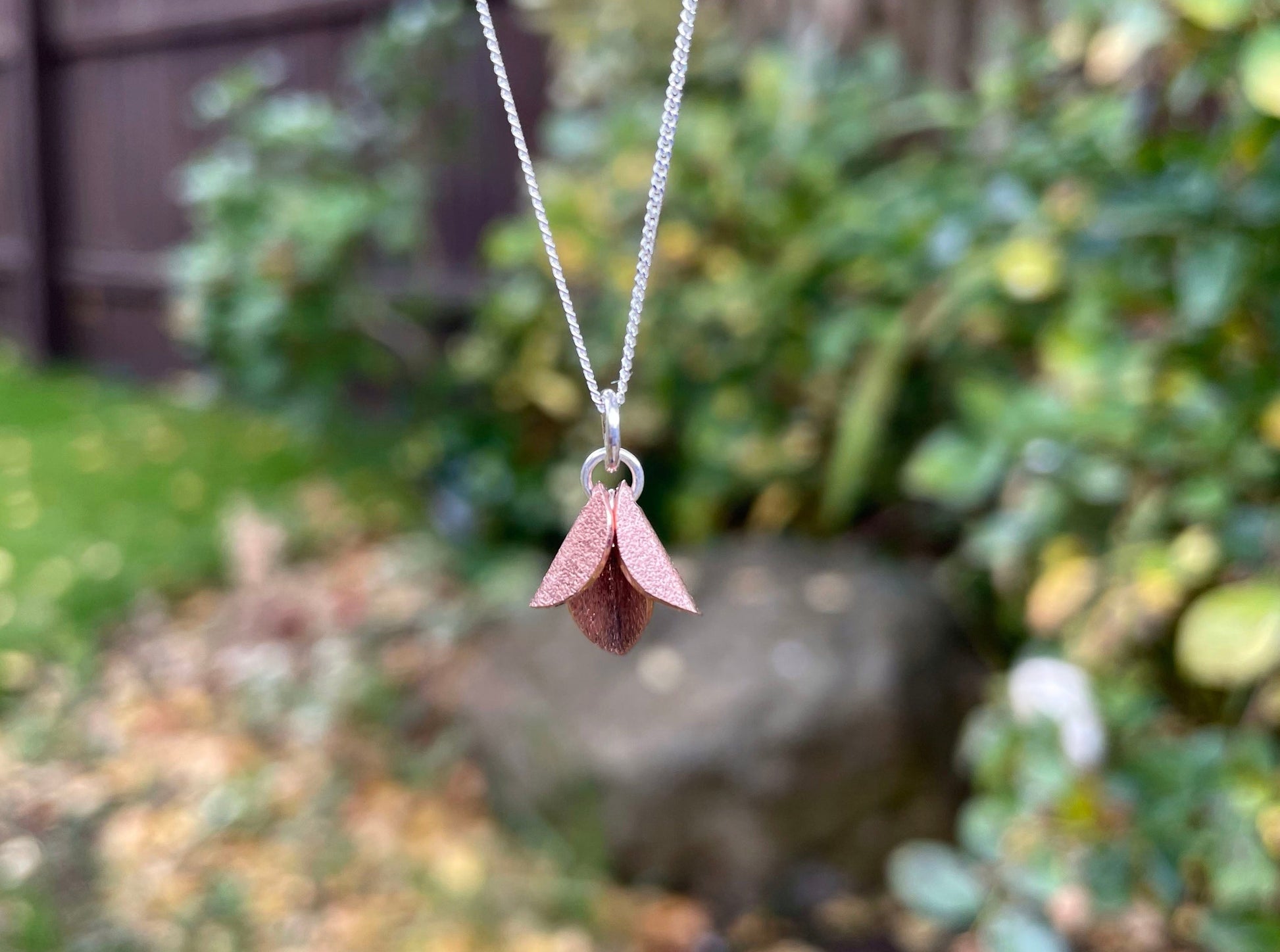 Copper Bluebell Necklace by Curious Magpie Jewellery