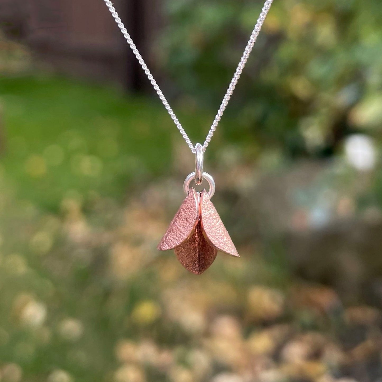 Copper Bluebell Necklace by Curious Magpie Jewellery