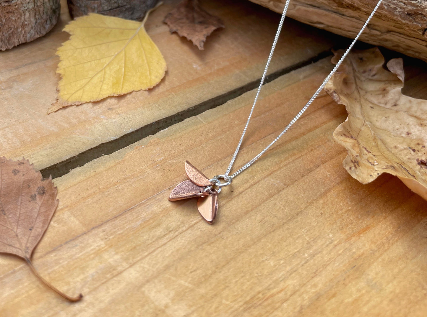 Copper Bluebell Necklace by Curious Magpie Jewellery