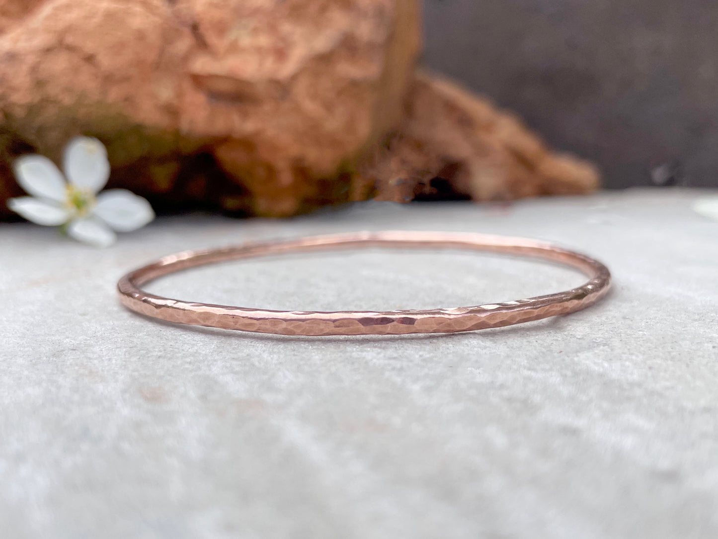 Copper Red Rock Bangle by Curious Magpie Jewellery