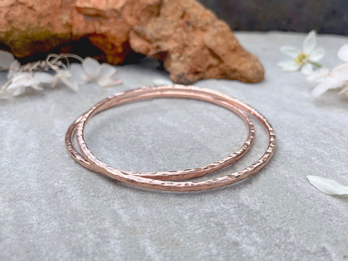 Copper Red Rock Bangle by Curious Magpie Jewellery
