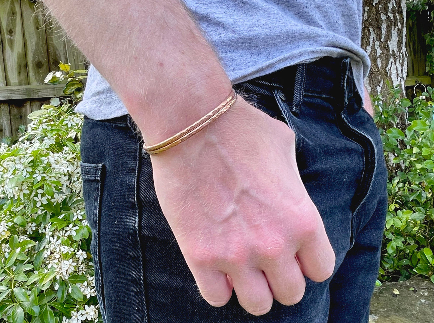 Copper Red Rock Cuff Bangle by Curious Magpie Jewellery
