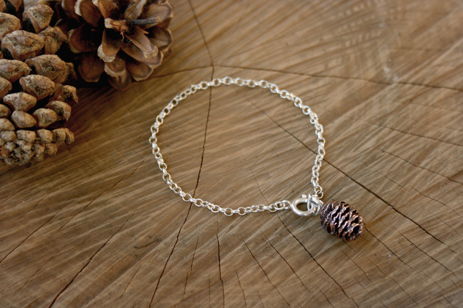 Copper Pinecone Bracelet - Curious Magpie Jewellery - 3