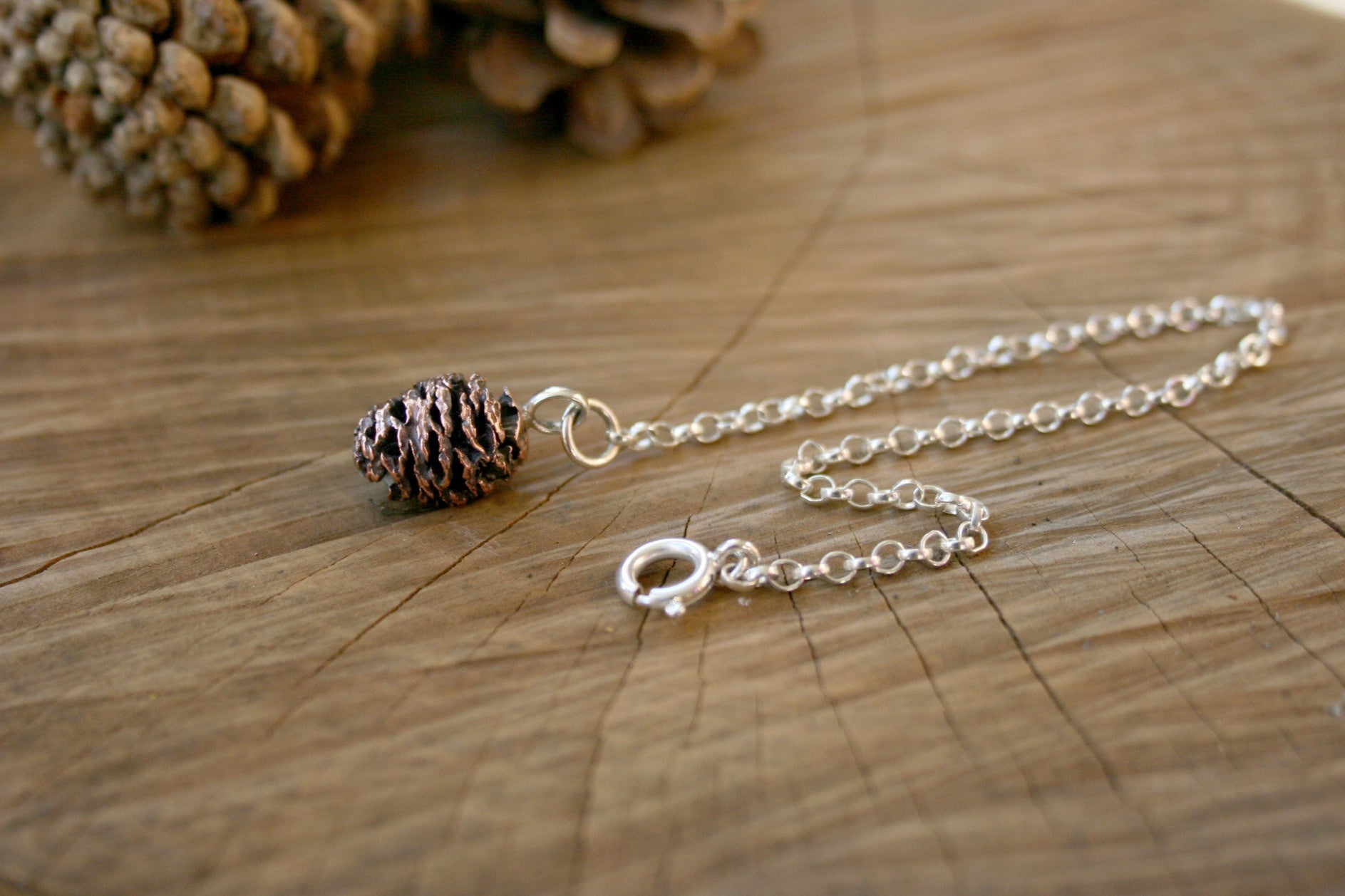 Copper Pinecone Bracelet - Curious Magpie Jewellery - 2