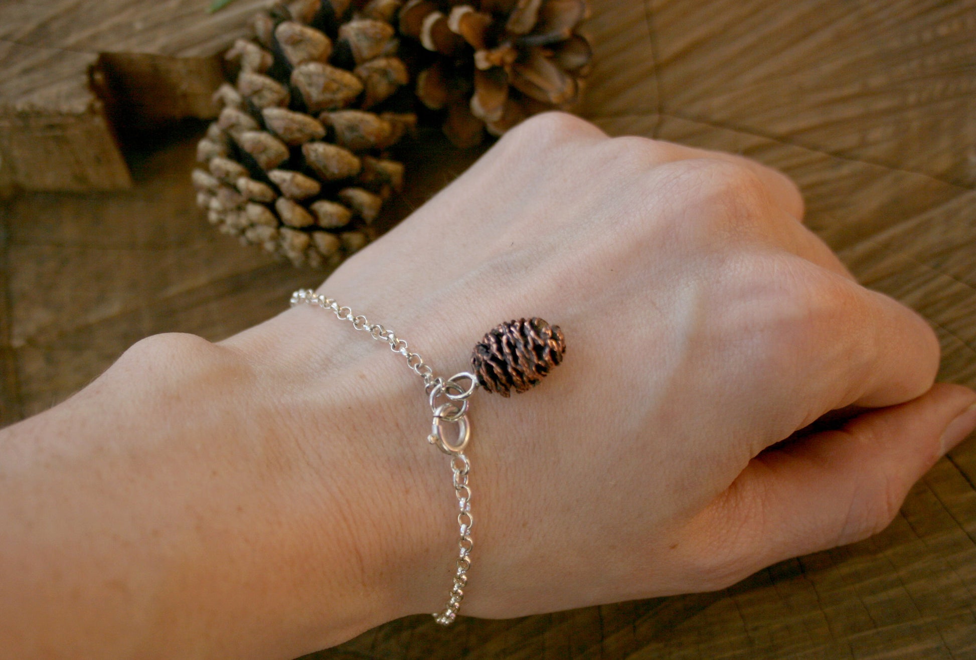 Copper Pinecone Bracelet - Curious Magpie Jewellery - 5