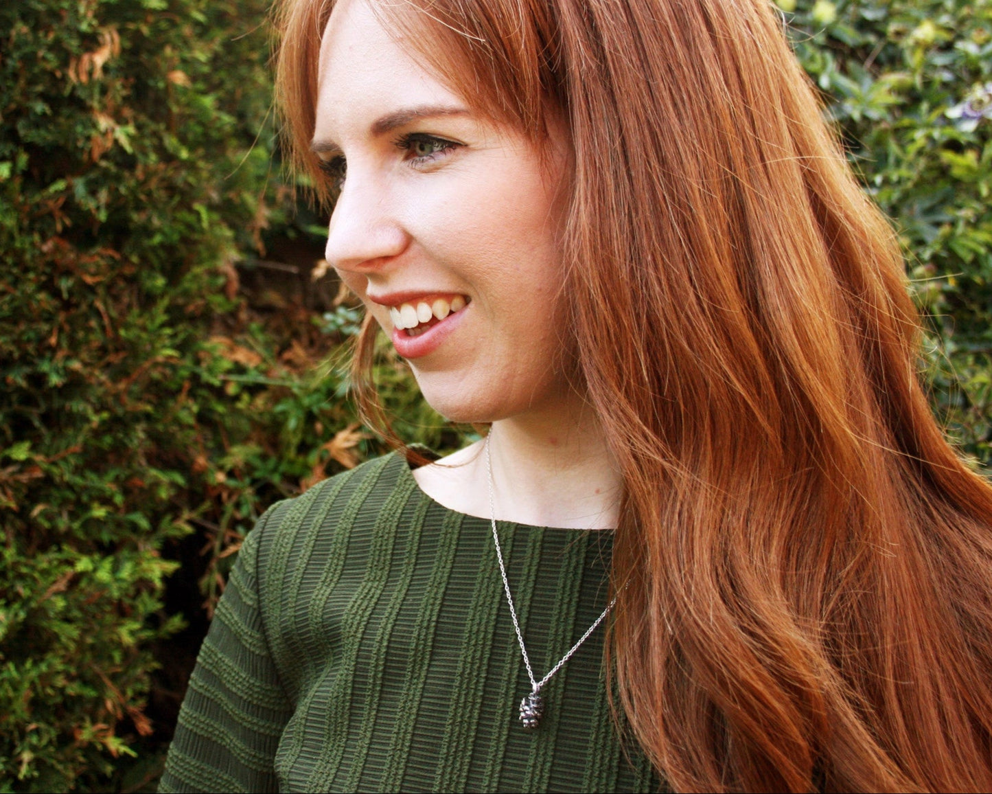 Silver Pinecone Necklace - Curious Magpie Jewellery - 5