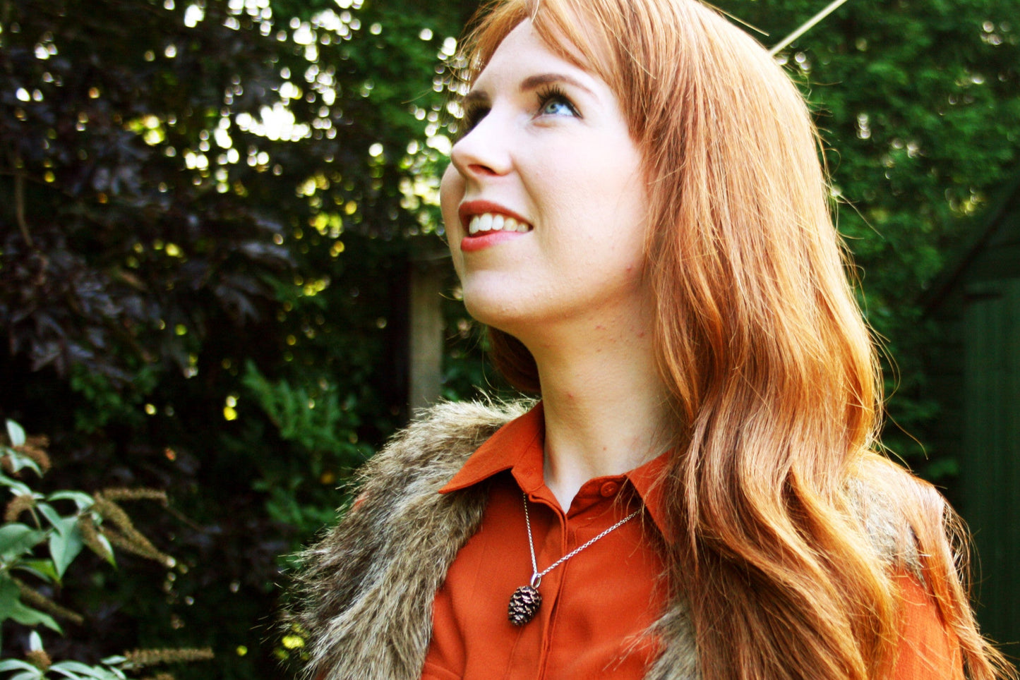 Chunky Copper Pinecone Necklace - Curious Magpie Jewellery - 6