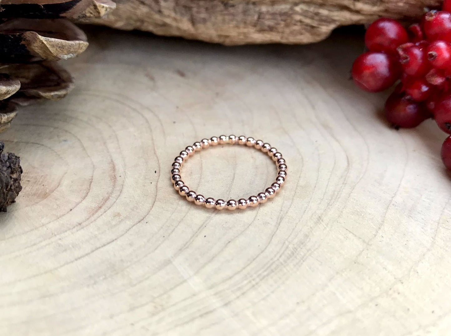 Rose Gold Berry Ring by Curious Magpie Jewellery