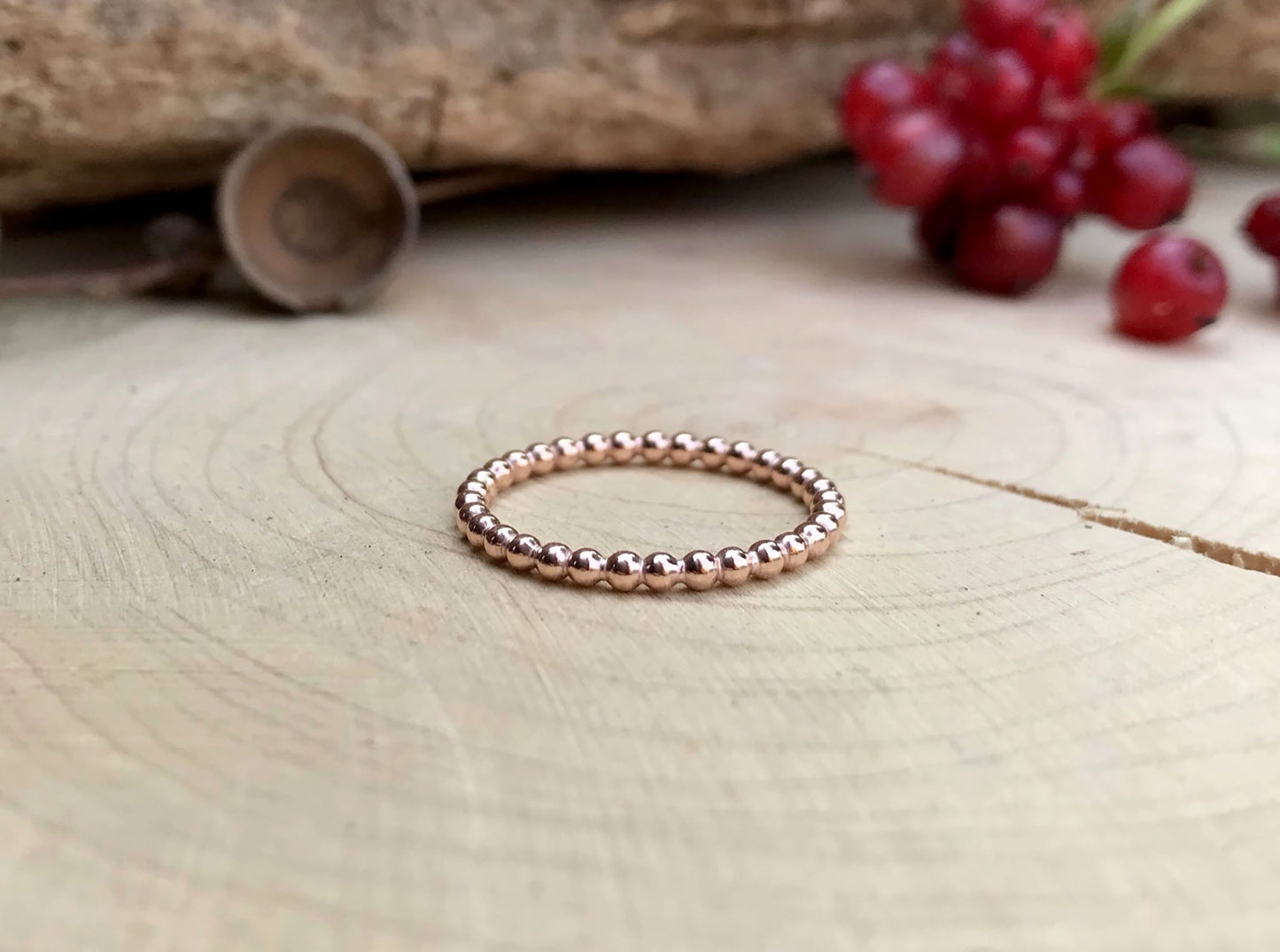 Rose Gold Berry Ring by Curious Magpie Jewellery