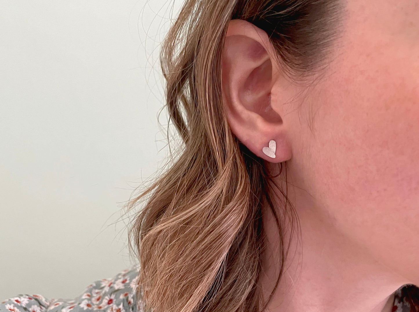 Silver Petal Duo Stud Earrings by Curious Magpie Jewellery