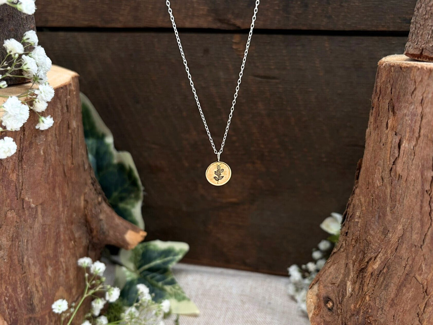 Brass_Birth_Flower_Necklace_-December_Holly_Curious_Magpie_Jewellery