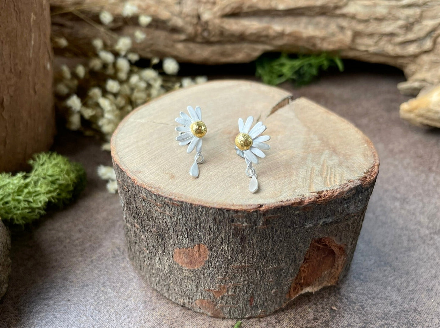 Love Me Lots Daisy Studs by Curious Magpie Jewellery