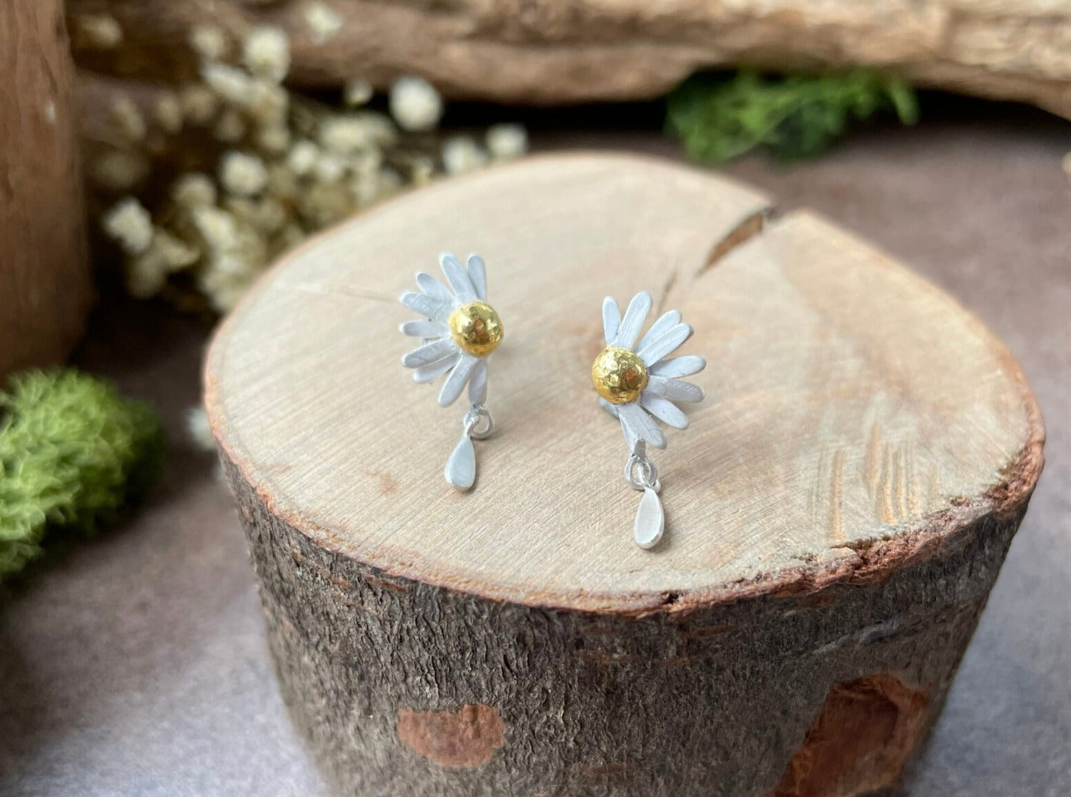 Love Me Lots Daisy Studs by Curious Magpie Jewellery