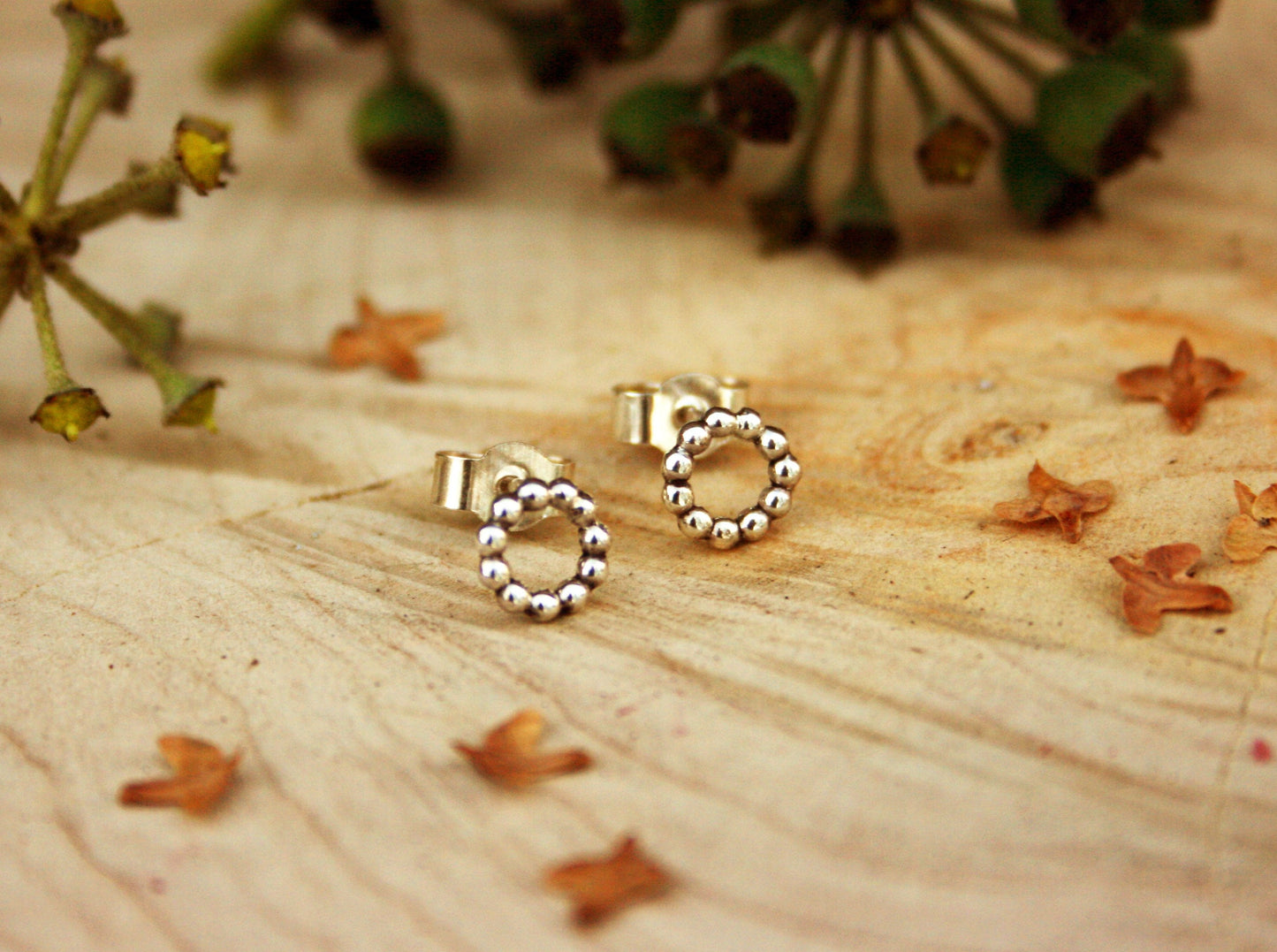 Silver Berry Studs by Curious Magpie Jewellery