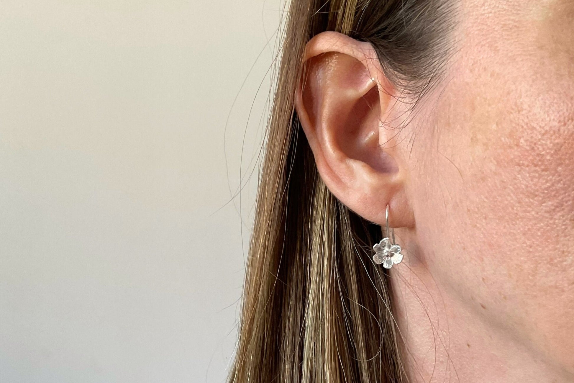 Silver Blossom Drop Earrings by Curious Magpie Jewellery
