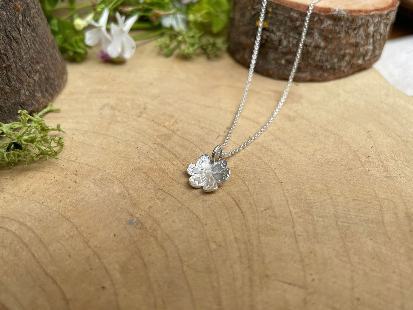 Silver Blossom Necklace by Curious Magpie