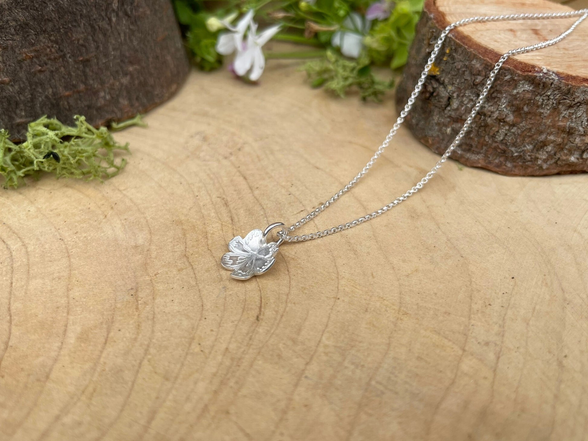 Silver Blossom Necklace by Curious Magpie