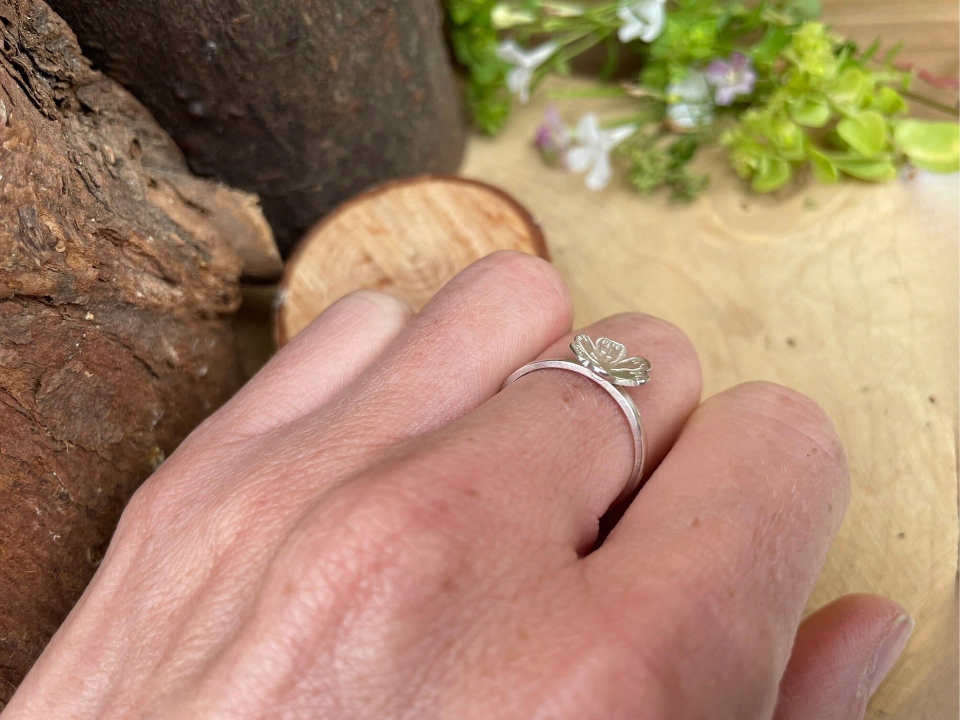 Silver Blossom Ring by Curious Magpie