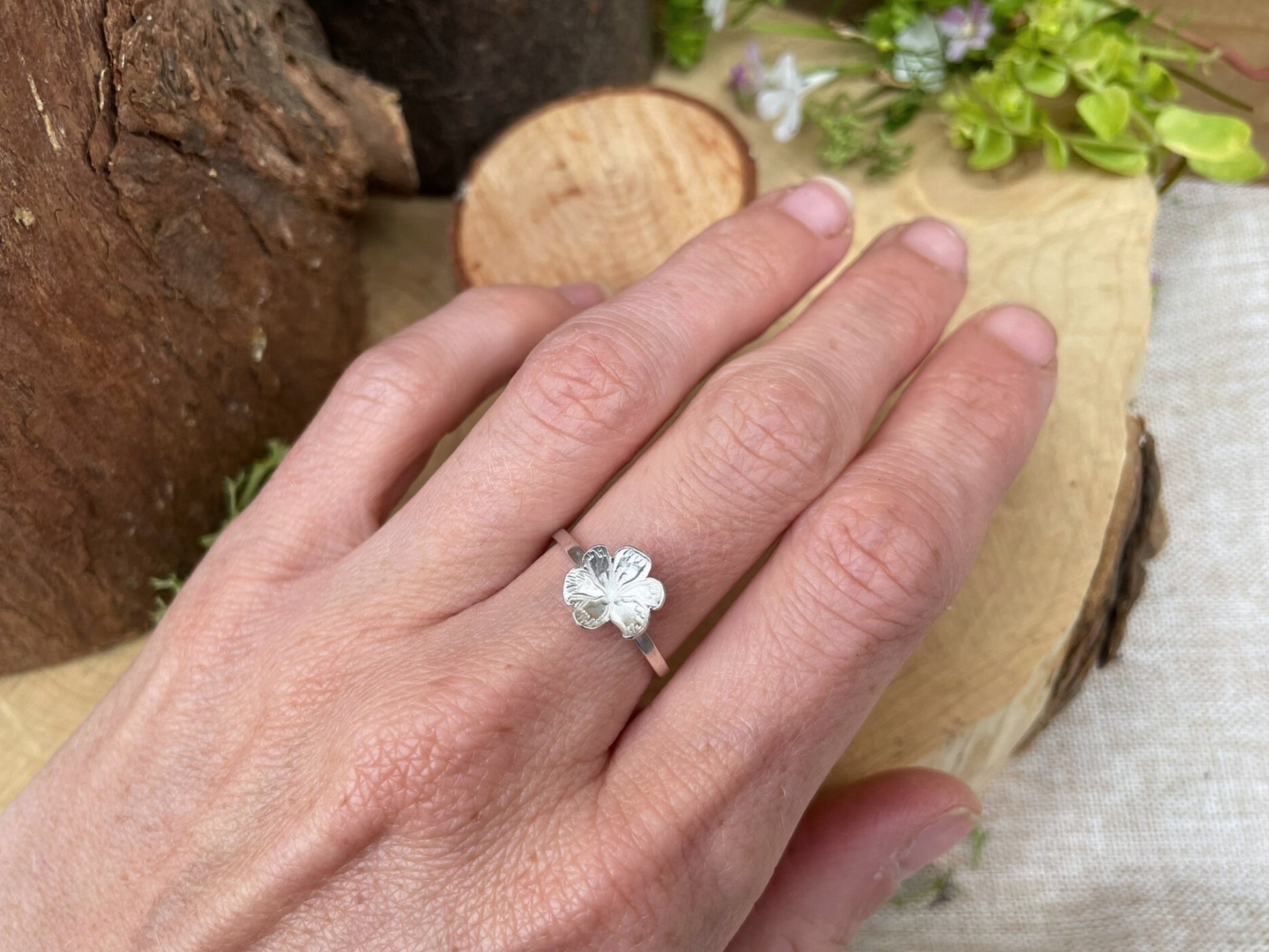 Silver Blossom Ring by Curious Magpie