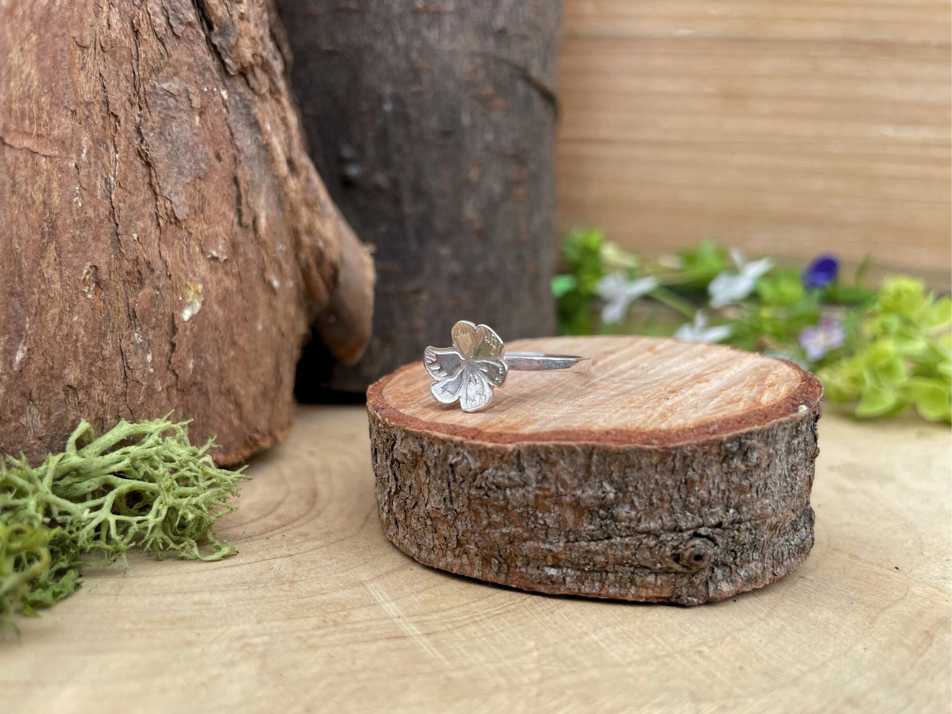 Silver Blossom Ring by Curious Magpie