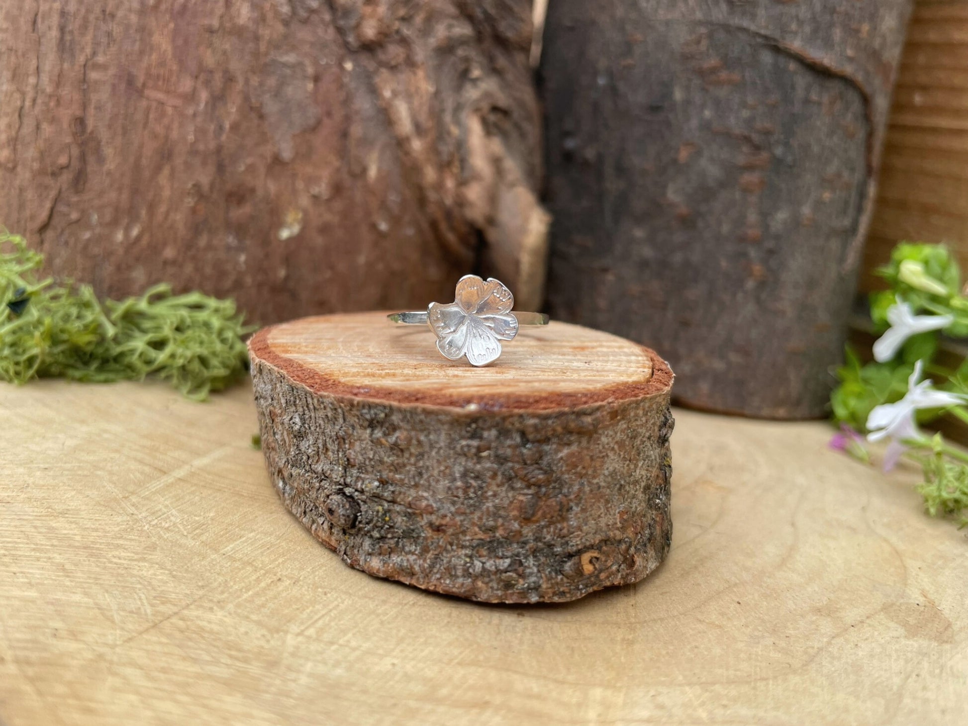 Silver Blossom Ring by Curious Magpie
