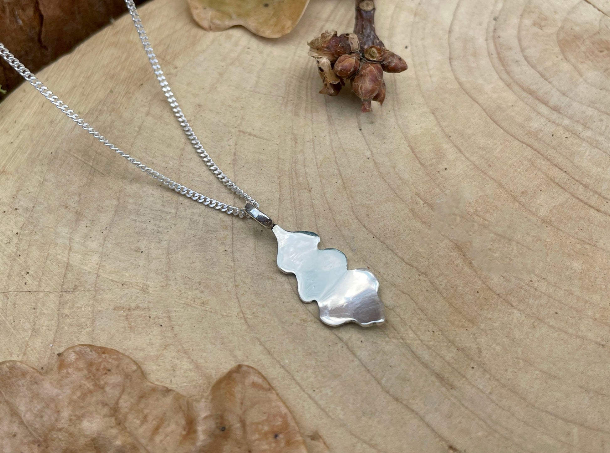 Silver Oak Leaf Necklace by Curious Magpie Jewellery