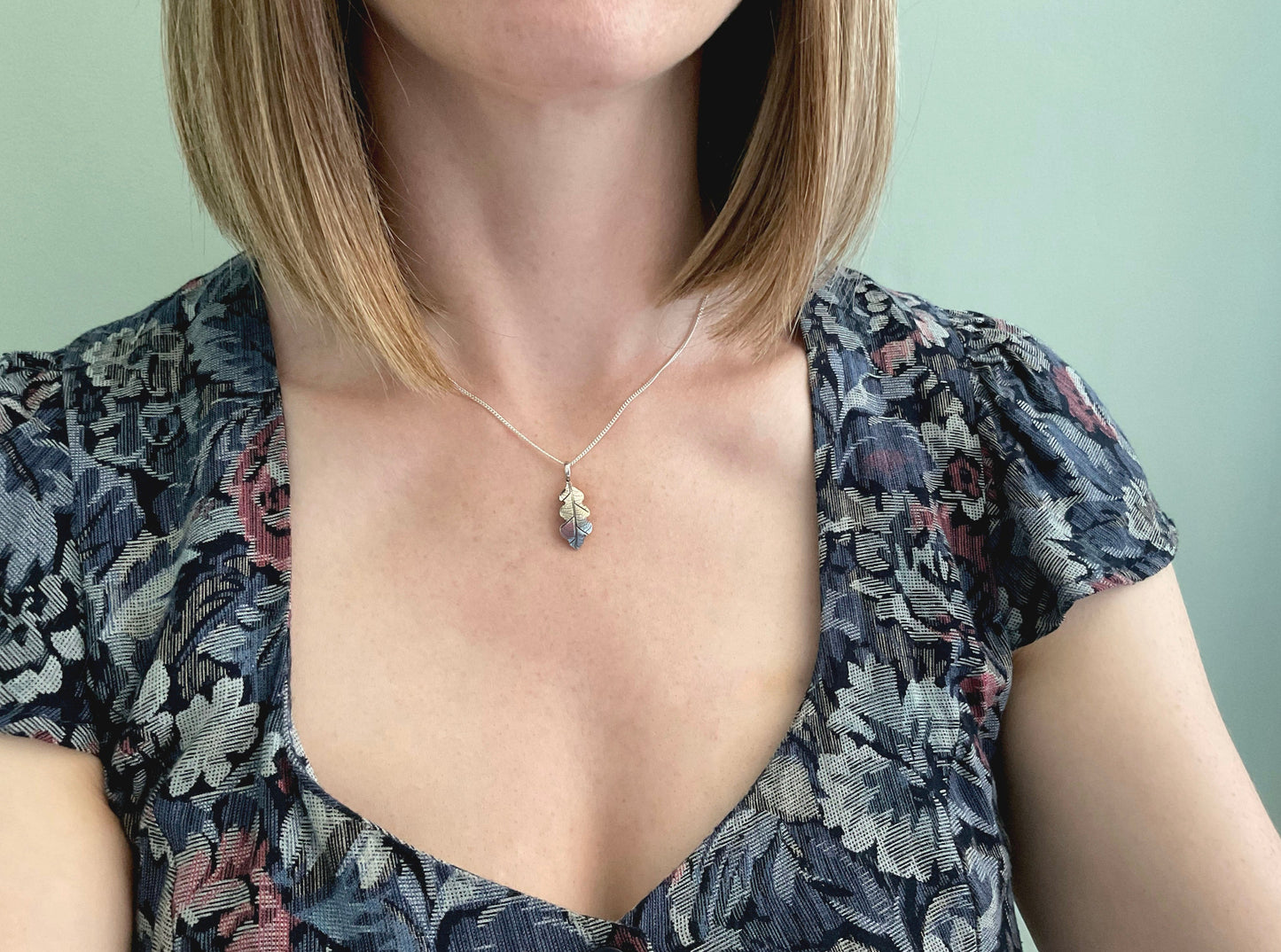 Silver Oak Leaf Necklace by Curious Magpie Jewellery