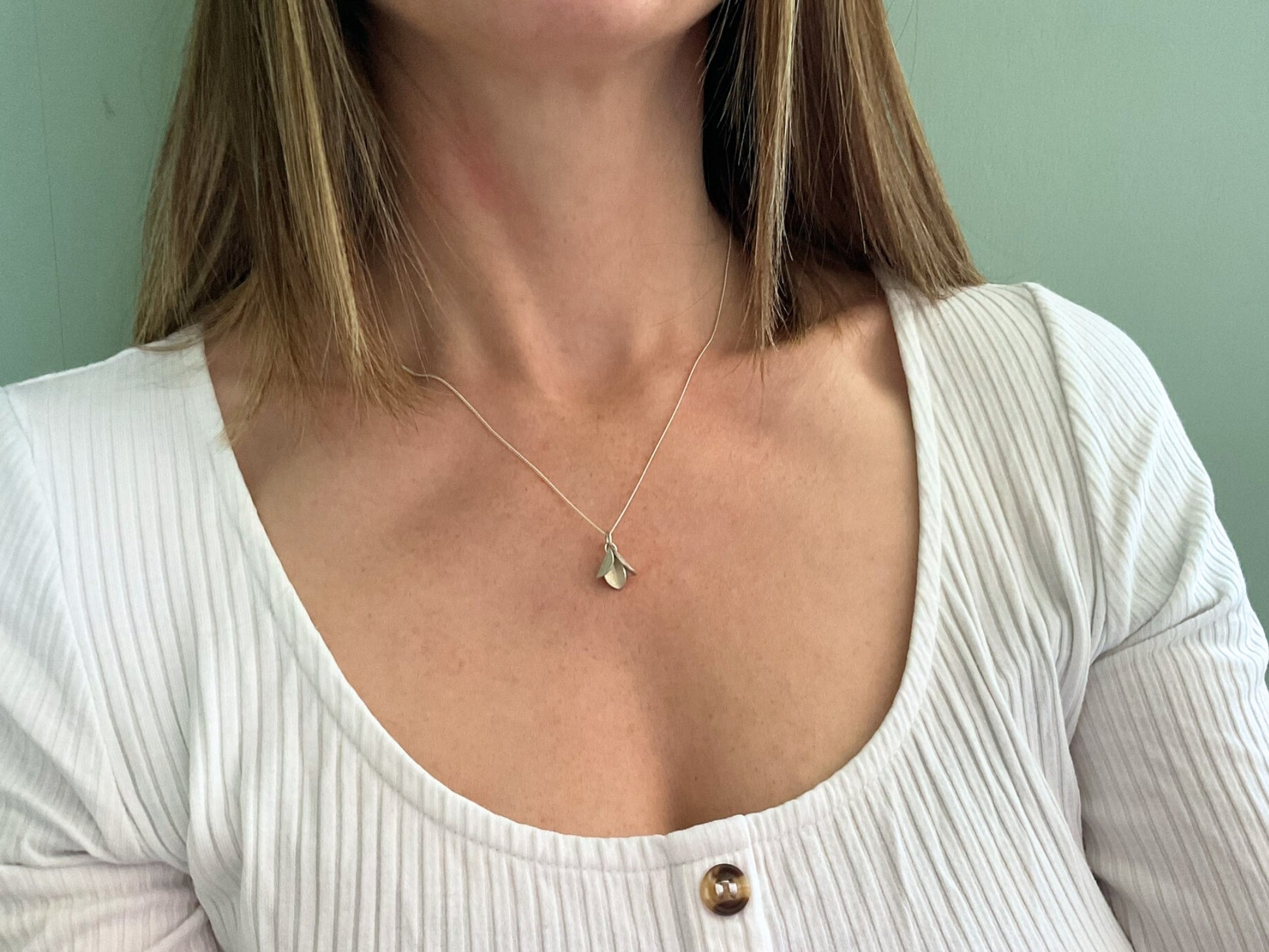 Silver Petal Necklace by Curious Magpie Jewellery