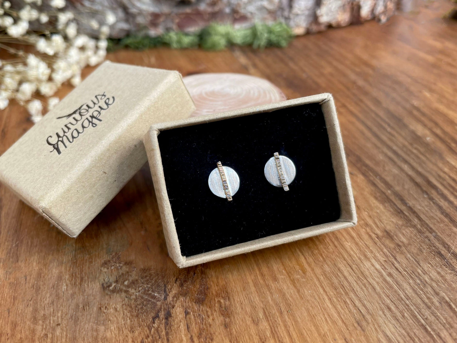 Sticks & Stones Stud Earrings by Curious Magpie Jewellery