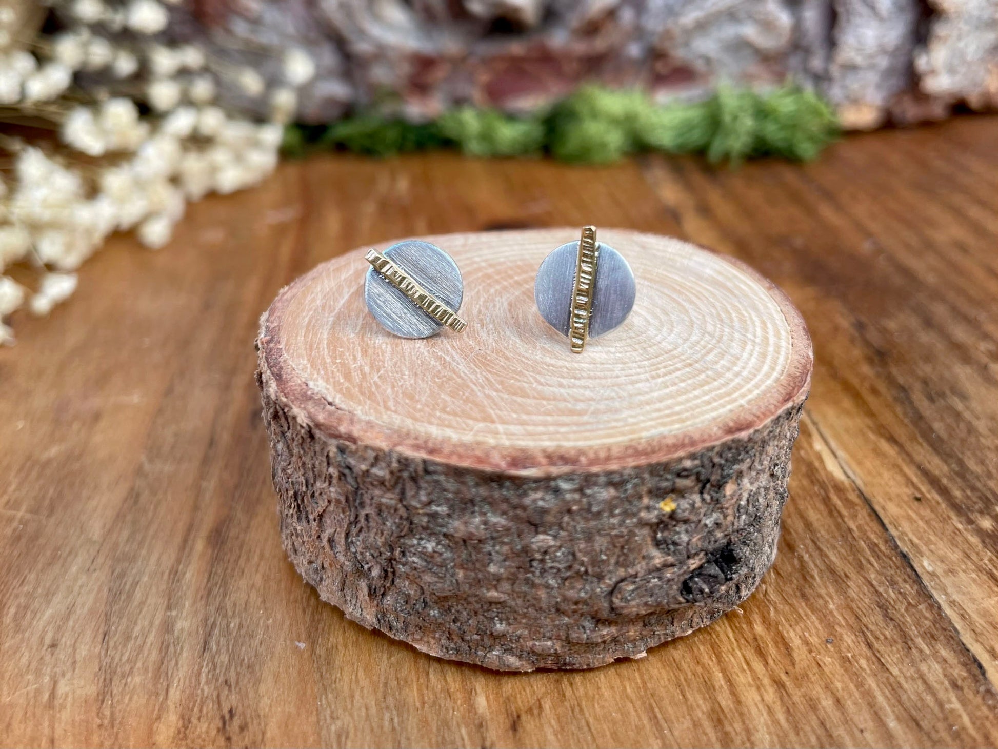 Sticks & Stones Stud Earrings by Curious Magpie Jewellery