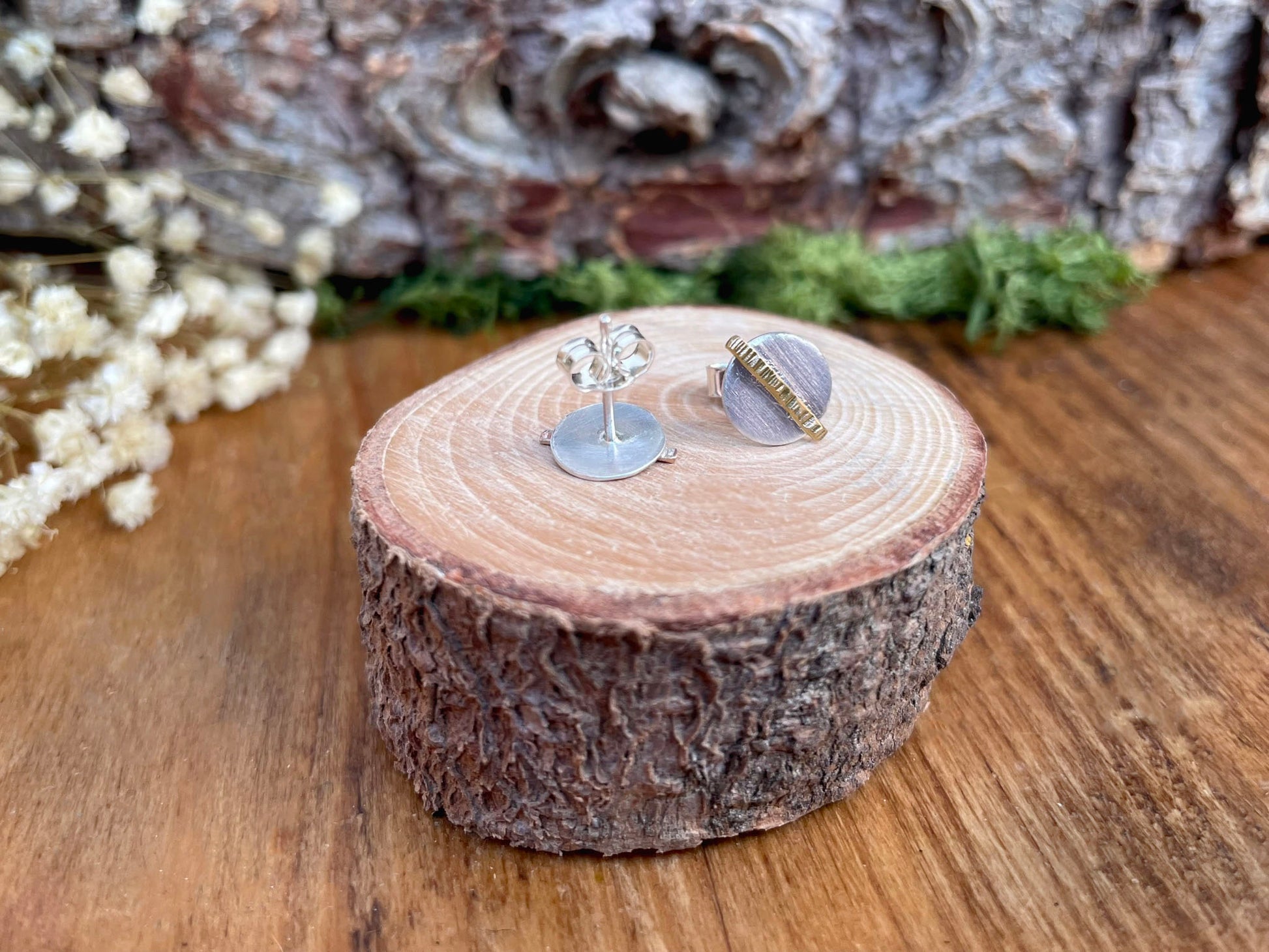 Sticks & Stones Stud Earrings by Curious Magpie Jewellery