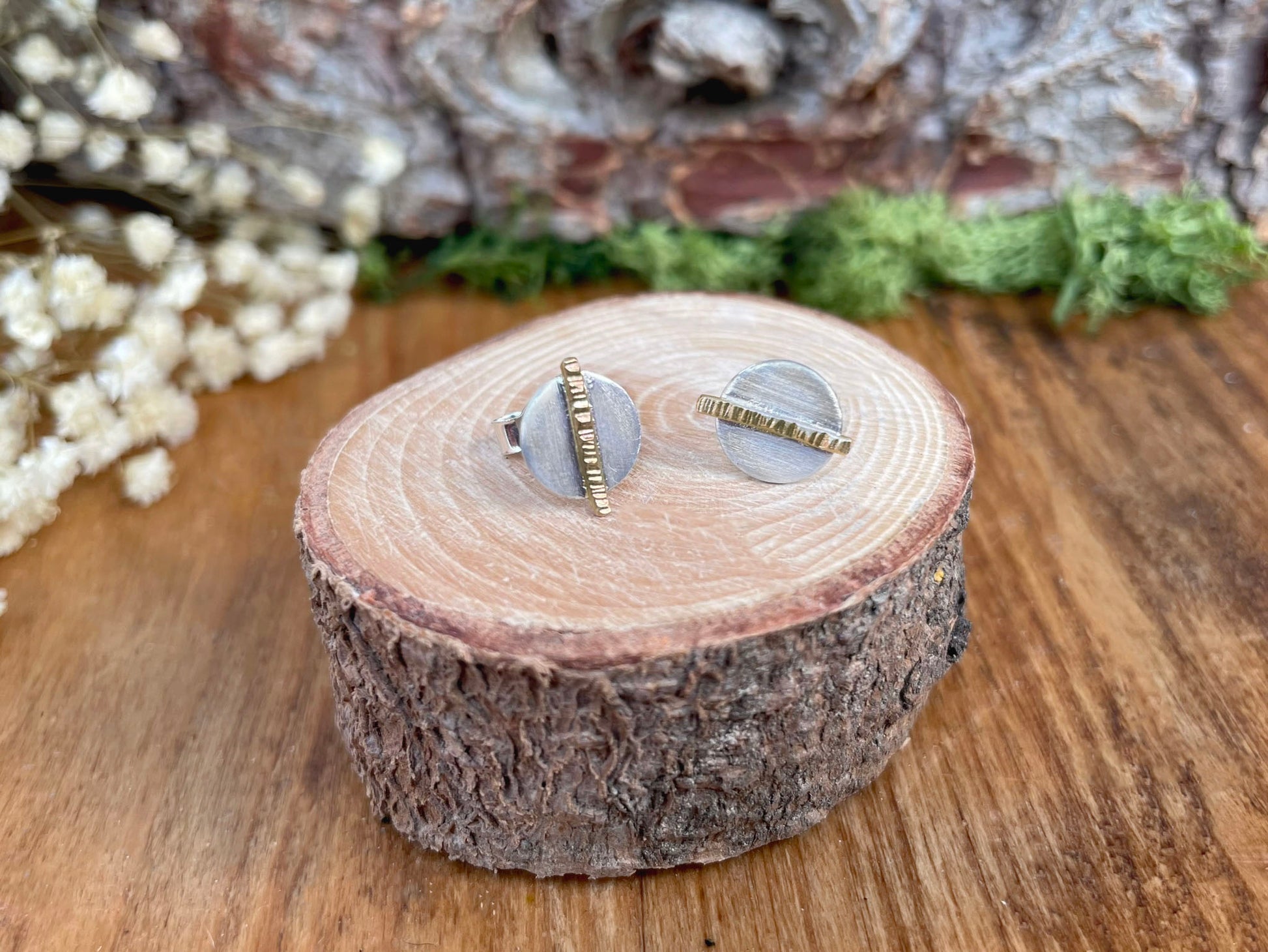 Sticks & Stones Stud Earrings by Curious Magpie Jewellery